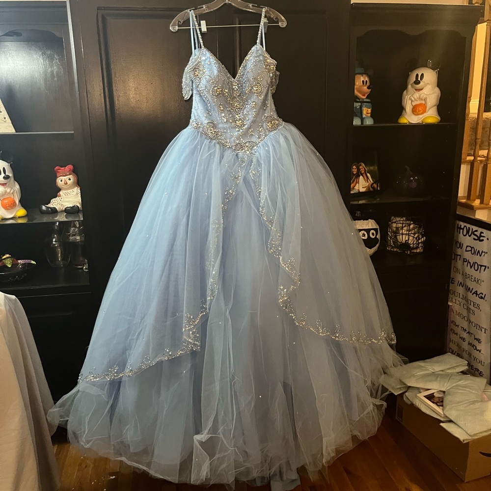 Mori Lee Light Blue Prom Quincenera Gown